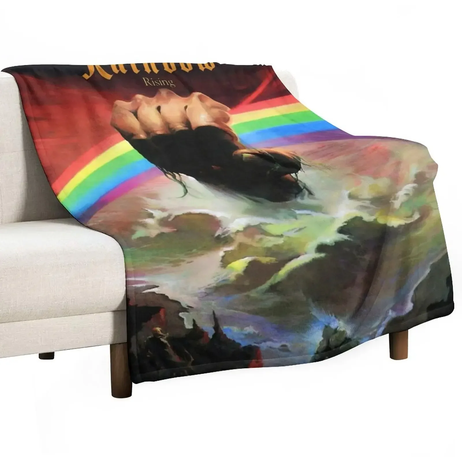 

Rainbow Rising: Classic Perfection Throw Blanket Soft Plush Plaid Dorm Room Essentials For Decorative Sofa Blankets