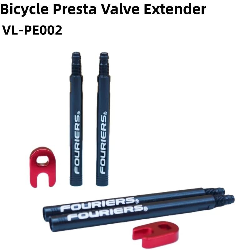 ตัวต่อวาล์วจักรยาน FOURIERS VL-PE002 แบบ Presta ขยายขนาด 50 มม. ถึง 70 มม. พร้อมน็อต อะไหล่จักรยาน 1