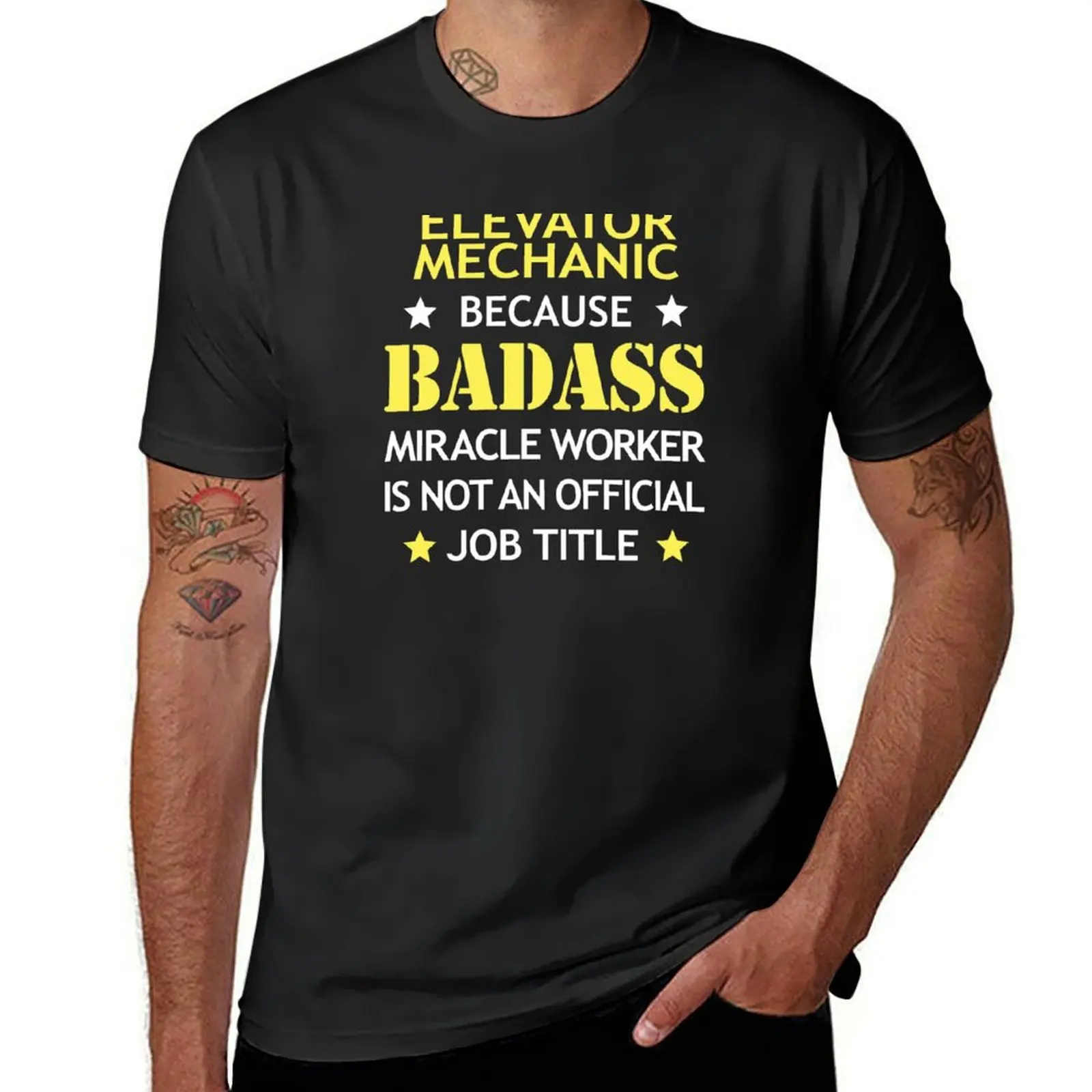 

Elevator Mechanic Badass Birthday Funny Christmas Cool Gift T-Shirt boys animal print anime clothes mens clothes