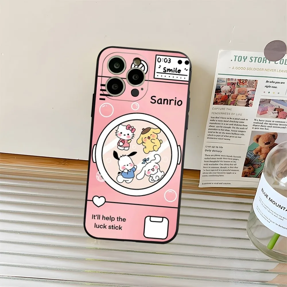 thumbnail image 1 of Sanrio funda de teléfono Hello Kitty para iphone 15ProMax 14 11 13 12 Pro Xs Max Mini Xr X 7 8 6 6s Plus, carcasa Coque, 1 of 5