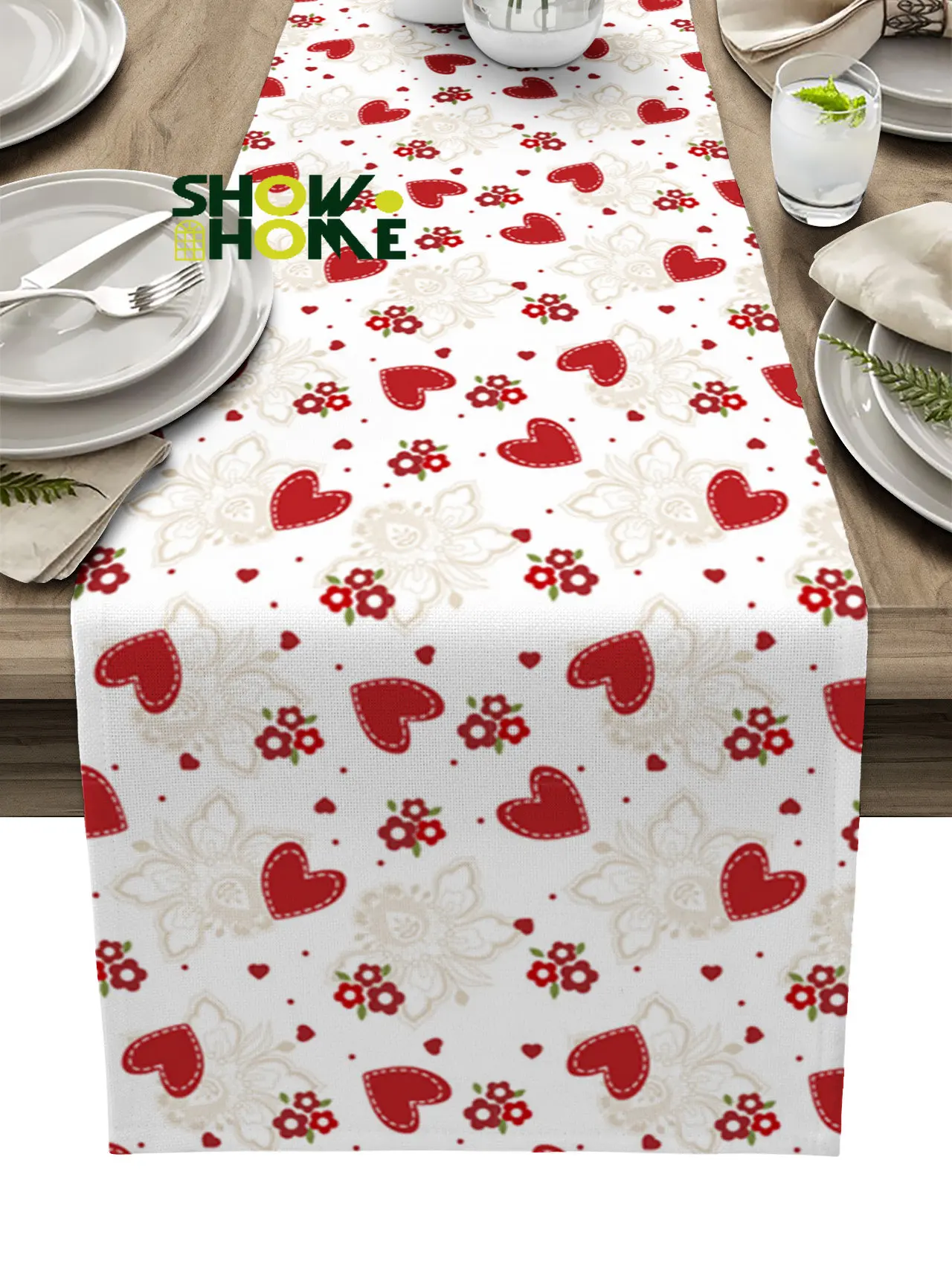 

Красная настольная дорожка с цветочным рисунком, роскошный свадебный Декор для отеля, Настольная скатерть