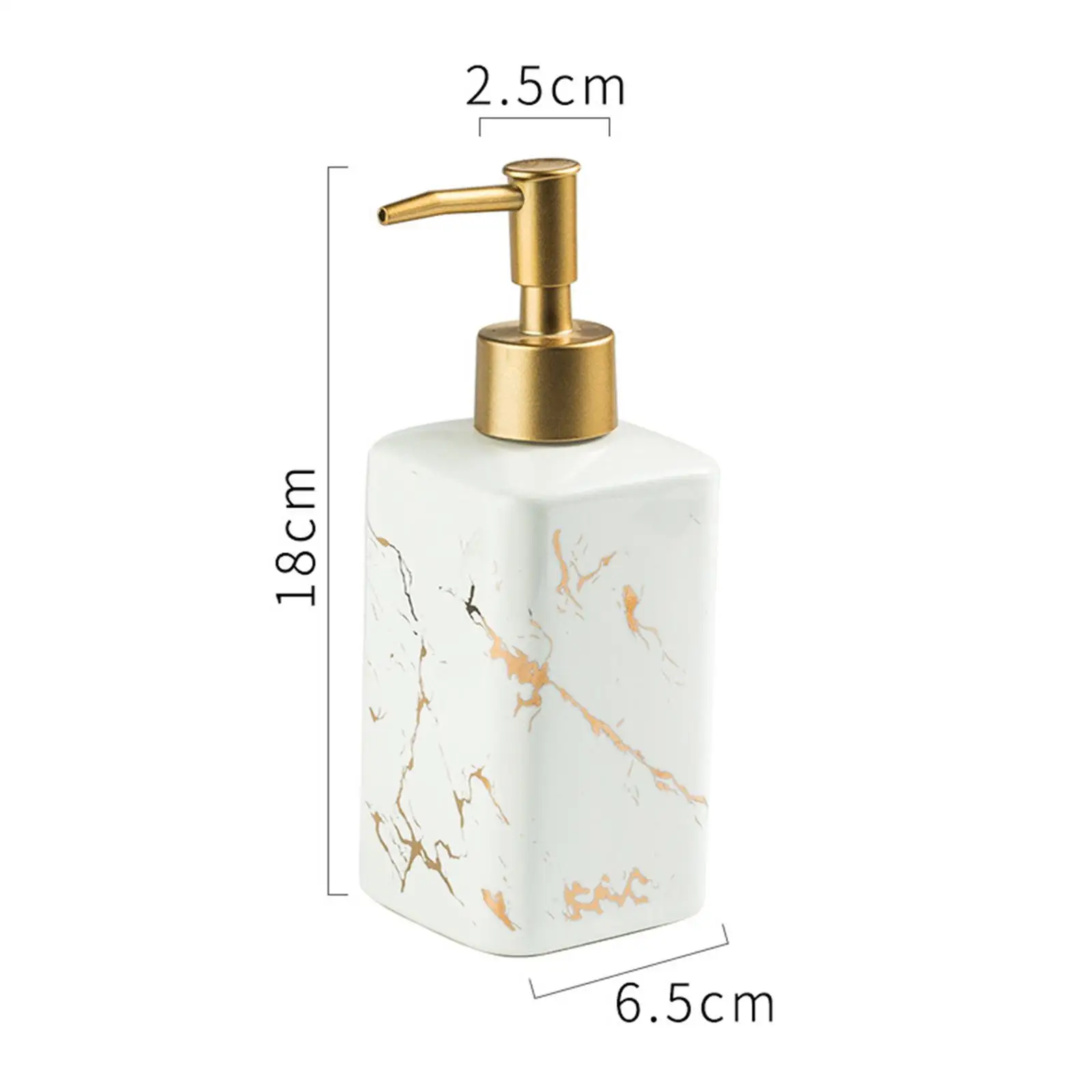 Ceramic Soap Dispenser Pump Refillable Container Decorative Liquid Soap Lotion