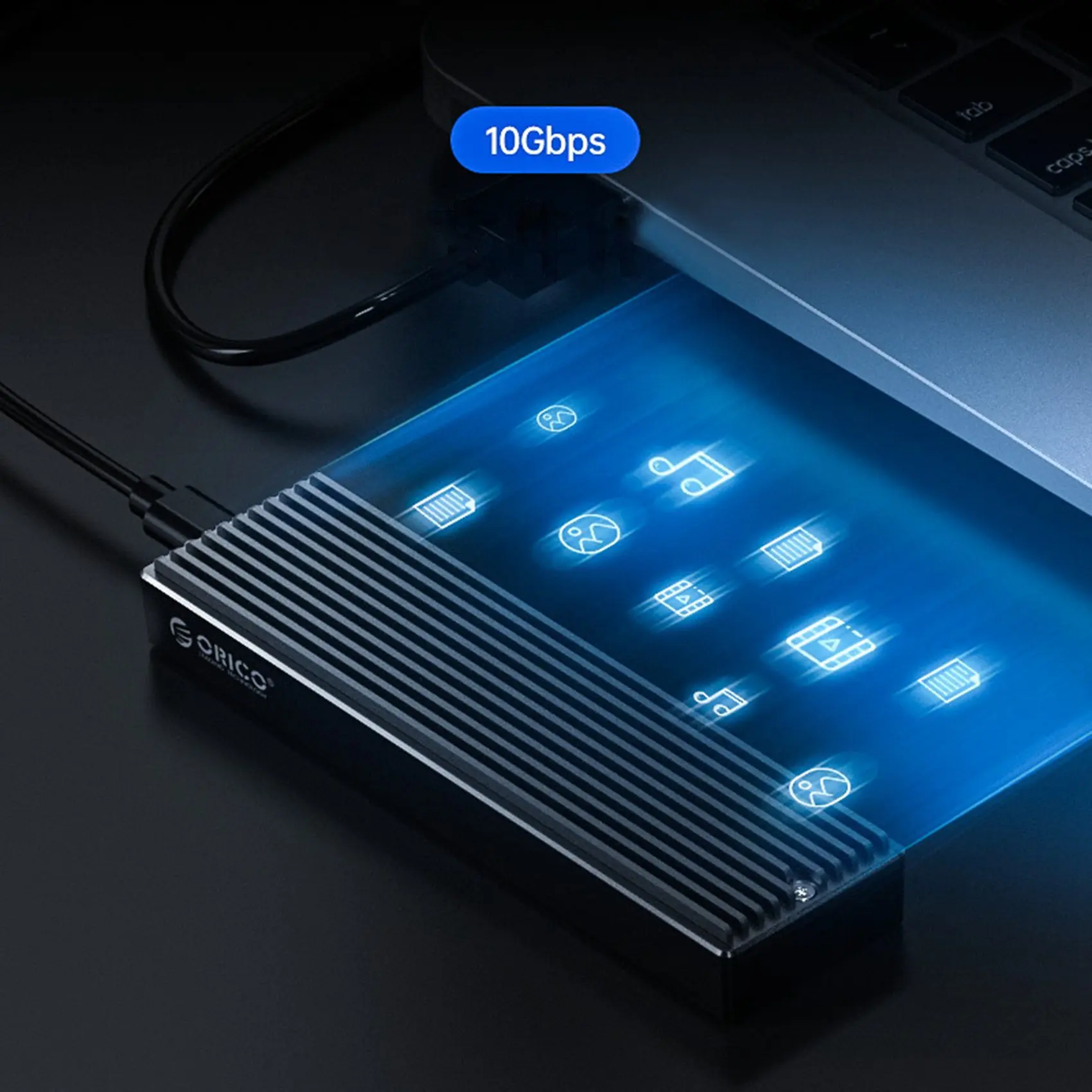 ORICO HDD Ŭ ڽ M2PV-C3,  2230, 2242, 2260/2280, CŸ M.2 NVME, ָ Ʈ ̺ ̽, USB3.1, 10Gbps