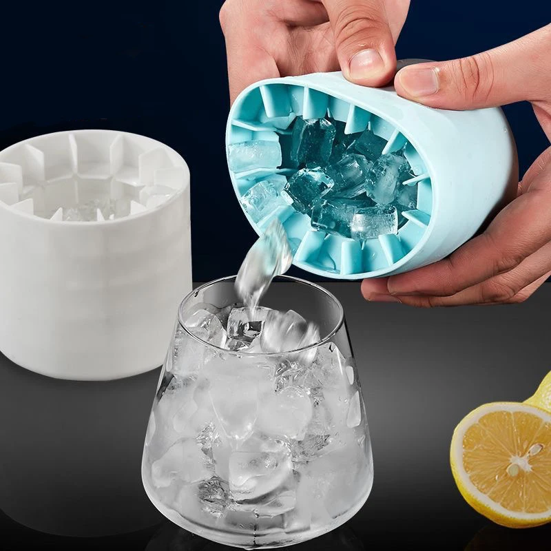 Silicone Round Ice Cube Maker - Creative Ice Bucket for DIY Summer Refreshments