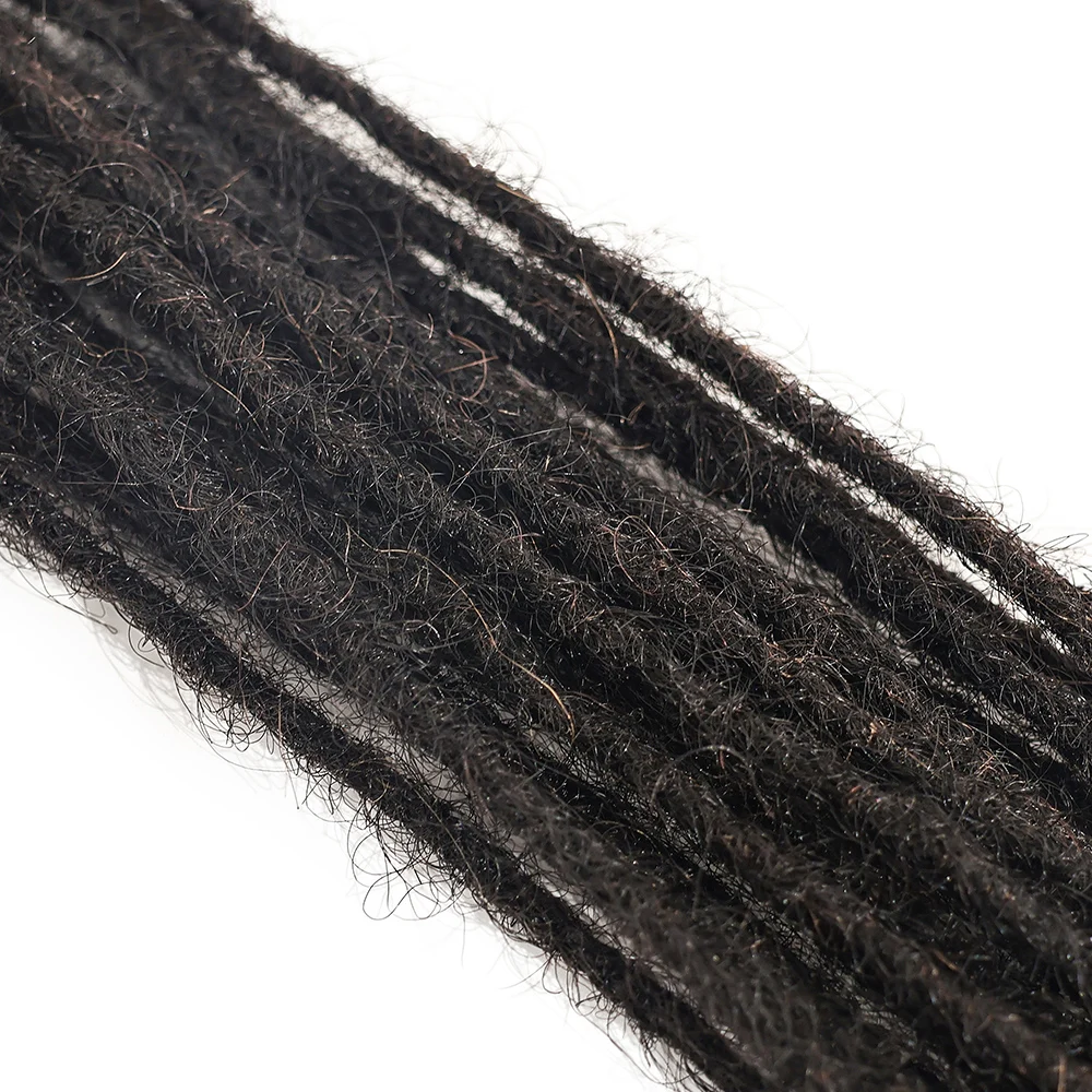Estensioni Inter Loc in Capelli Umani Veri al 100% Larghezza 0,2 cm, Lunghezza 4-24 Pollici, Dreadlock Completamente Fatti a Mano, 20 Ciocche per Uomini, Donne e Bambini - immagine 5