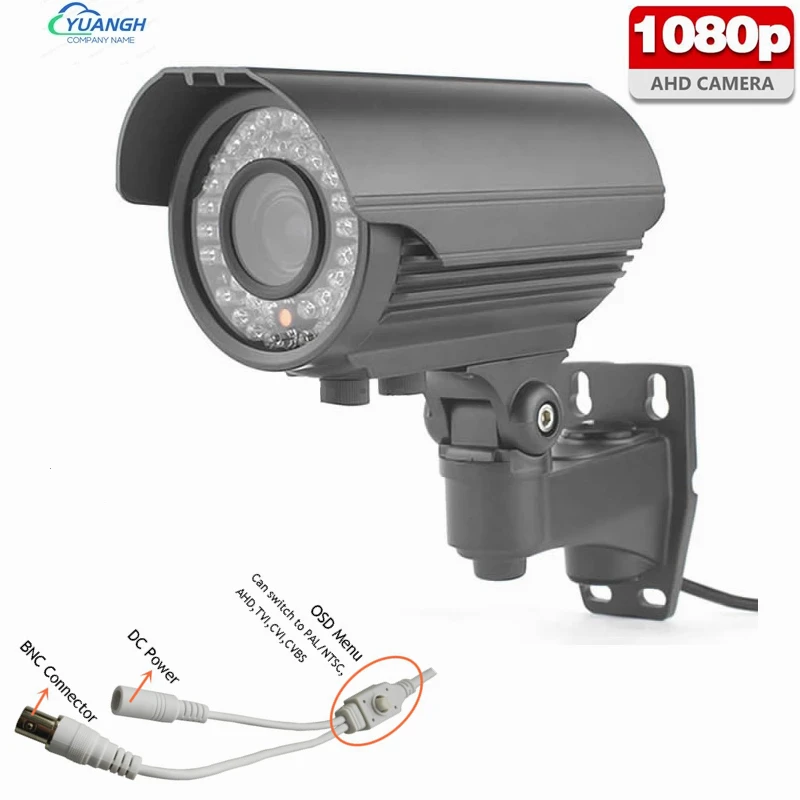 4MP AHD Outdoor Security Camera 2.8-12mm Lens IR Night Vision 4 IN 1 Analog CCTV Bullet Camera With OSD Menu