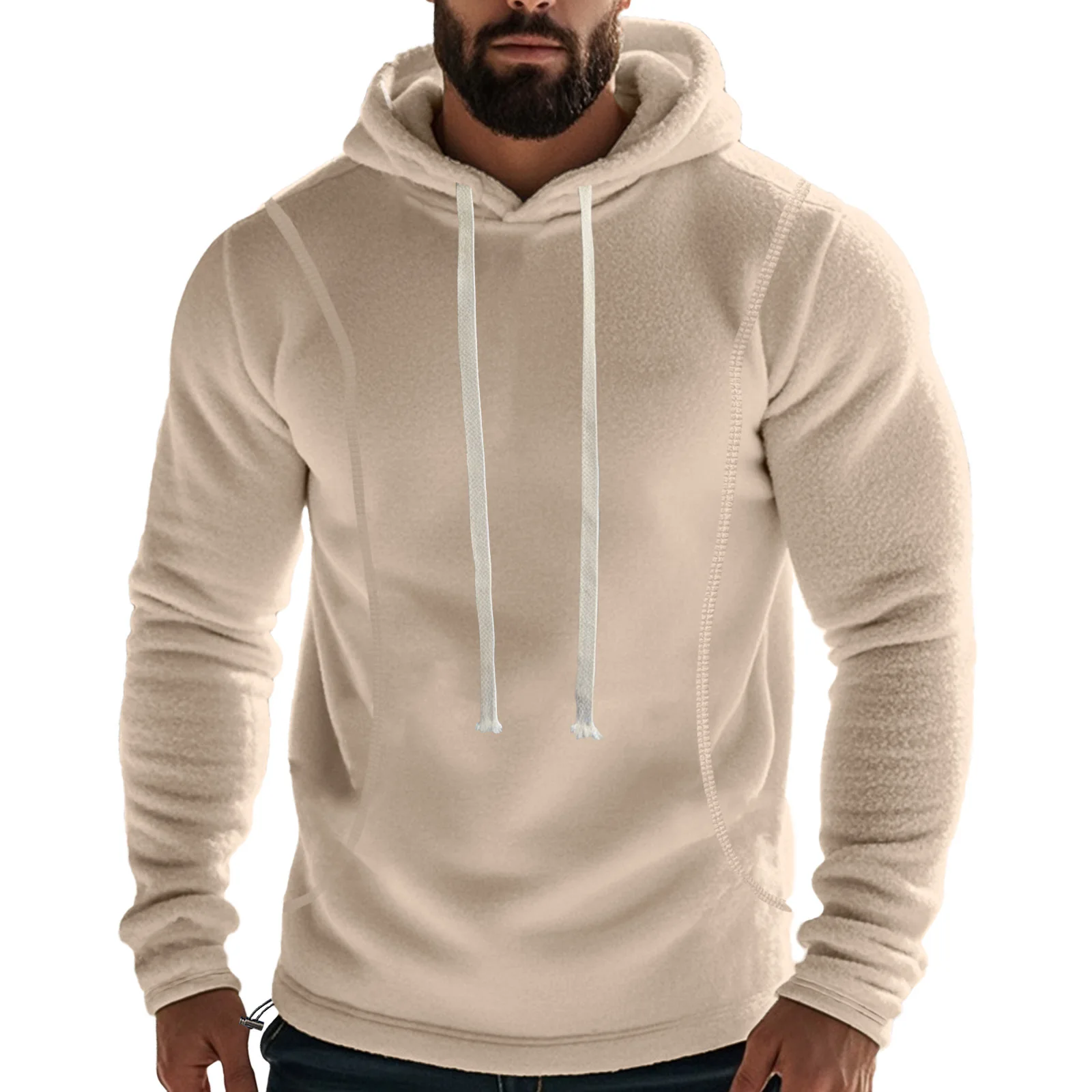 Army Green Hooded Sweatshirt Casual Autumn Winter