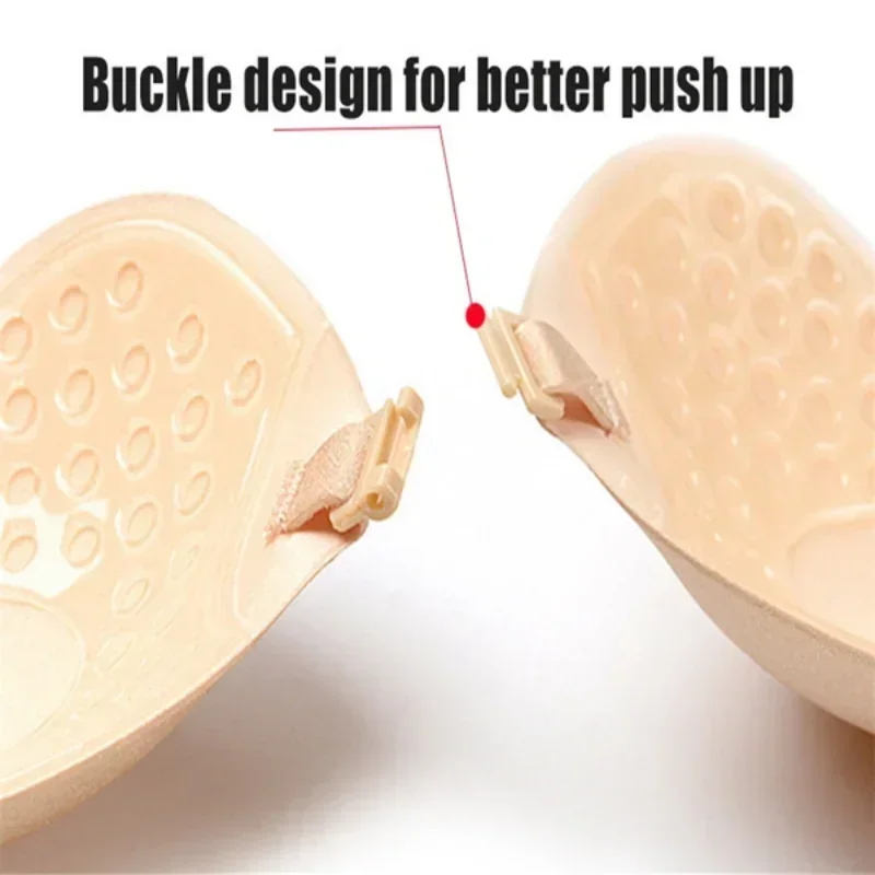 2024 Mango Shape Silicone Chest Stickers Lift Up Nude Bra Self Adhesive Strapless Breast Petals Invisible Cover Pad underwear