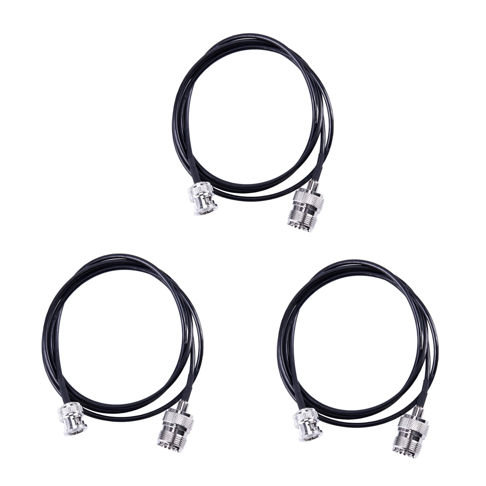 데일리 세일 3X RF UHF VHF 무전기 동축 안테나 케이블 BNC 남성- UHF SO239 RG-58U MILSPEC 동축 모바일-베이스 안테나 3피트