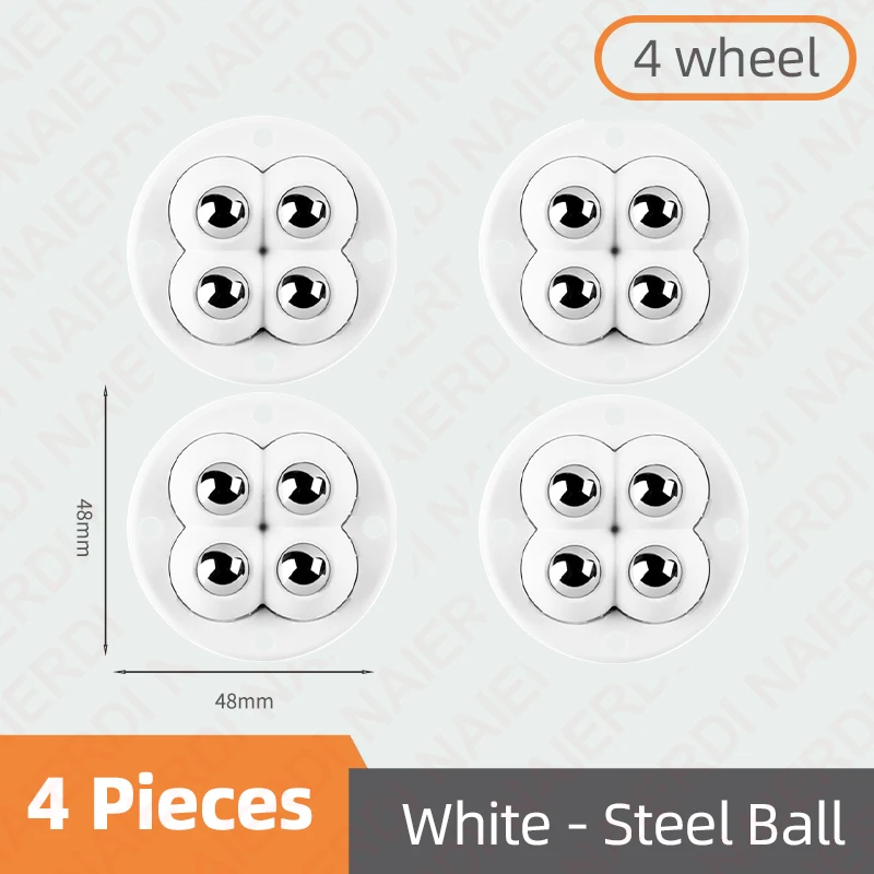 Lot De 8 Roulettes Autocollantes Pour Meubles - Adhérence Longue Durée