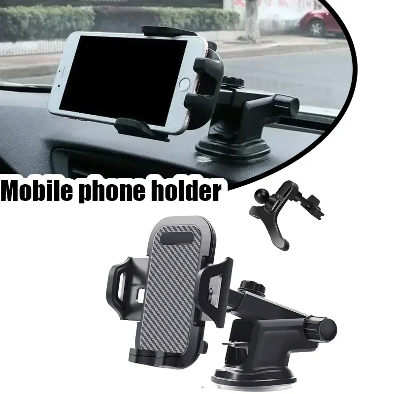 Car Phone Holder Car Dashboard Windshield Phone Holder Suction Cup Hands-Free Car Phone Holder Vent Clip Phone Holder Accessory