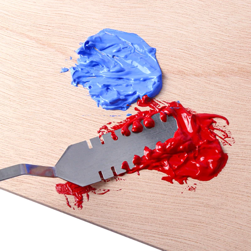 Oil painting scraper pigment palette knife Art acrylic gouache pigment spatula knife 9 sets 6