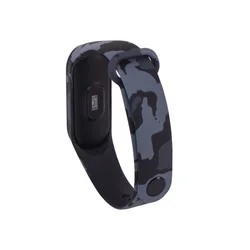 Sports Silicone Replacement Wrist Strap - Mi Band 3 4 (Camouflage gray)