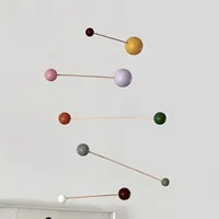 MOMO Russian Dynamic Balance Pendant Dopamine Colourful Ball Hanging Silent Wind Chime Children's Room Wooden Hanging Gift 1