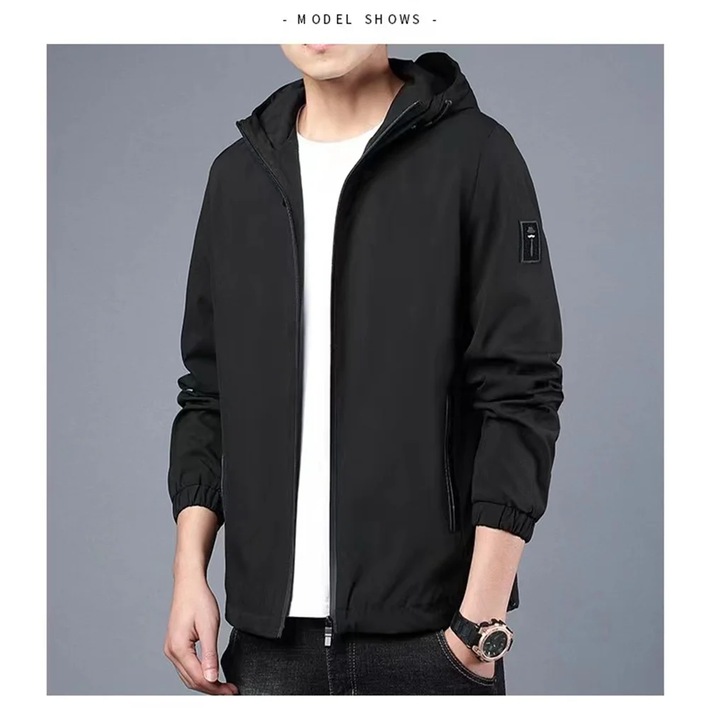 

2023 New Autumn/Winter Fashion Brand Men's Windproof Zipper Jacket Casual High Quality Hooded Jacket Outdoor Sports Jacket