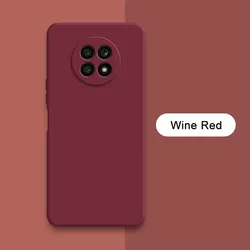 Enhanced Square Liquid Silicone Shockproof Phone Case - 360° Camera Protection, Durable Silicone Design for Nova 8 4G (Wine Red)