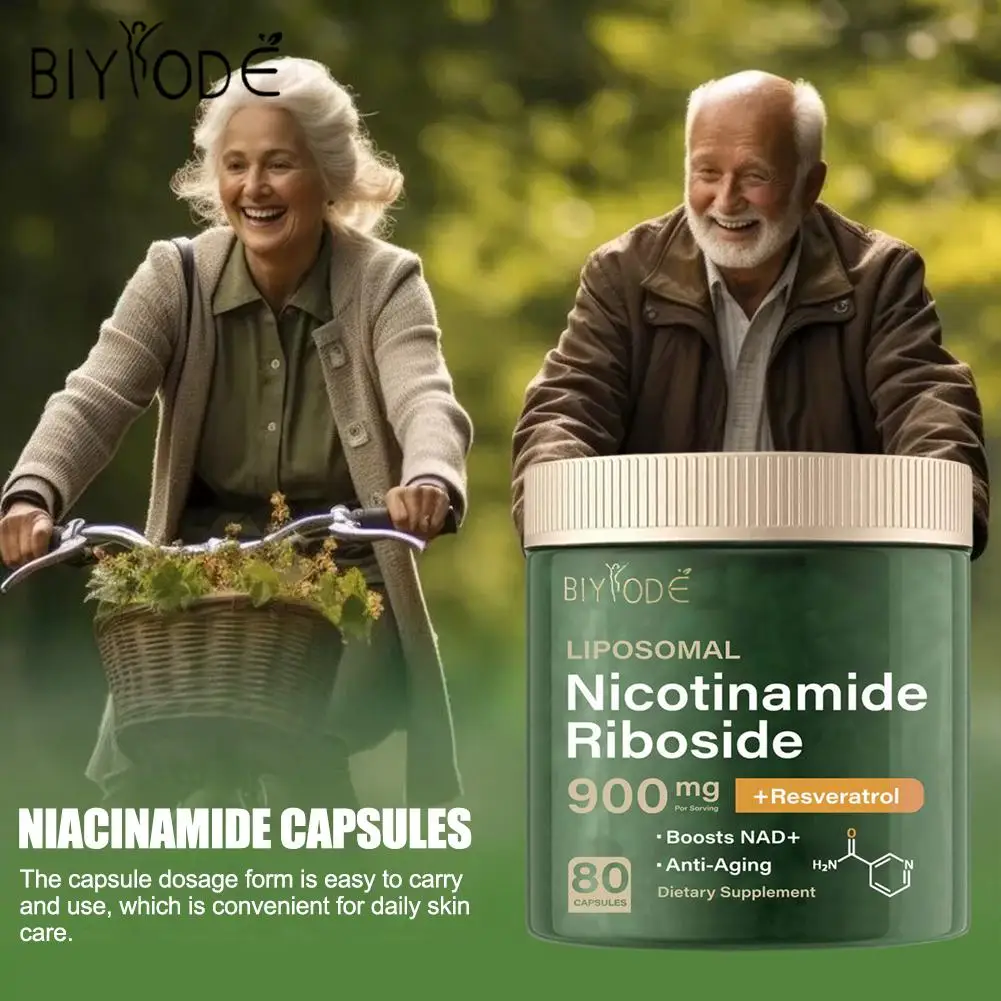 NAD Supplements Nicotinamide Riboside Capsules Natural Energy Anti-Aging Longevity Cellular Health