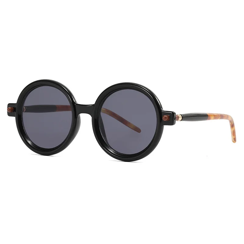 Vintage Round-Frame Sunglasses - UV400 Retro Unisex Eyewear, Euro-US Classic Anti-UV Shades  Literary Style Outdoor 선글라스