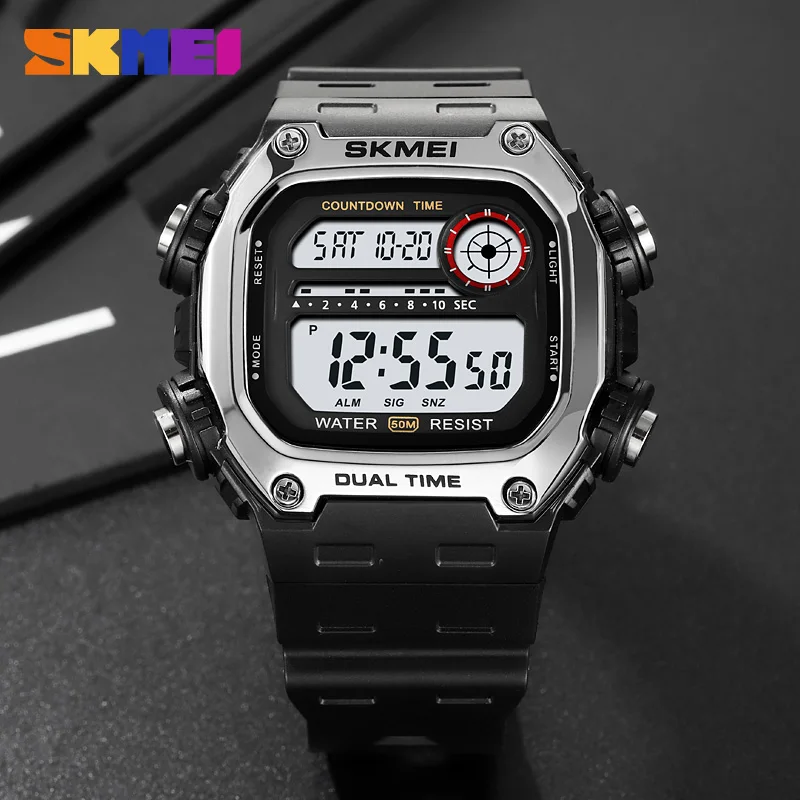 Unisex SKMEI Sport Waterproof Digital Wristwatch with Stopwatch and Alarm