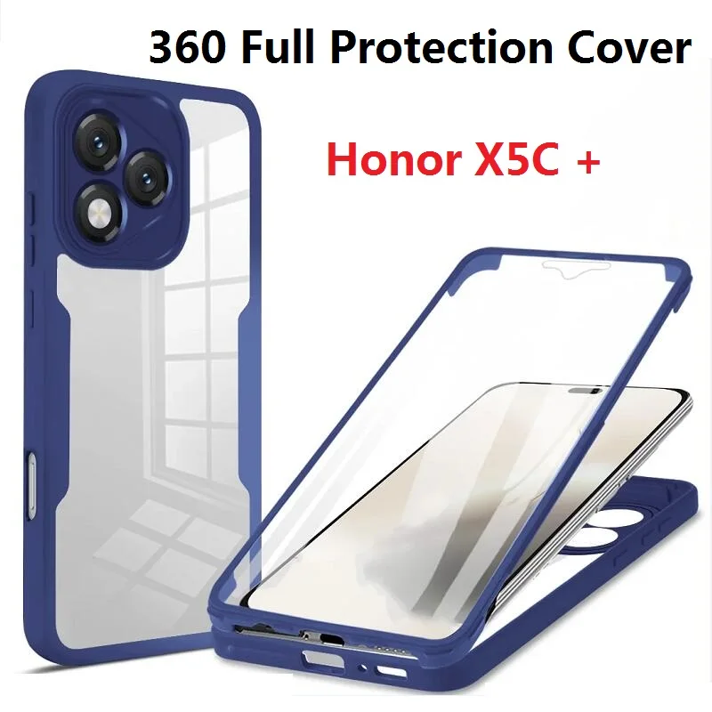 360° Full Protective Phone Case with Clear Screen and Silicone Bumper - Enhanced Design