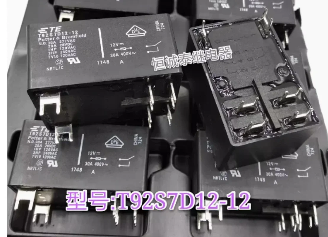 Nuovo Bulk Tyco T92S7D12-12 Relè Ad Alta Potenza Dc12V 10 Pezzi