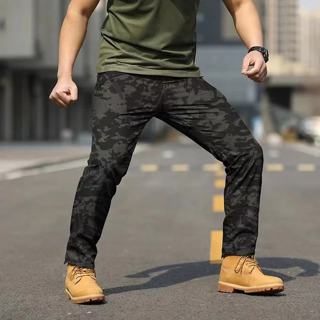 Pantalones tácticos de camuflaje con múltiples bolsillos para hombre,  pantalones de carga impermeables, militares, SWAT, de combate del Ejército,  resistentes al desgaste, para correr - AliExpress