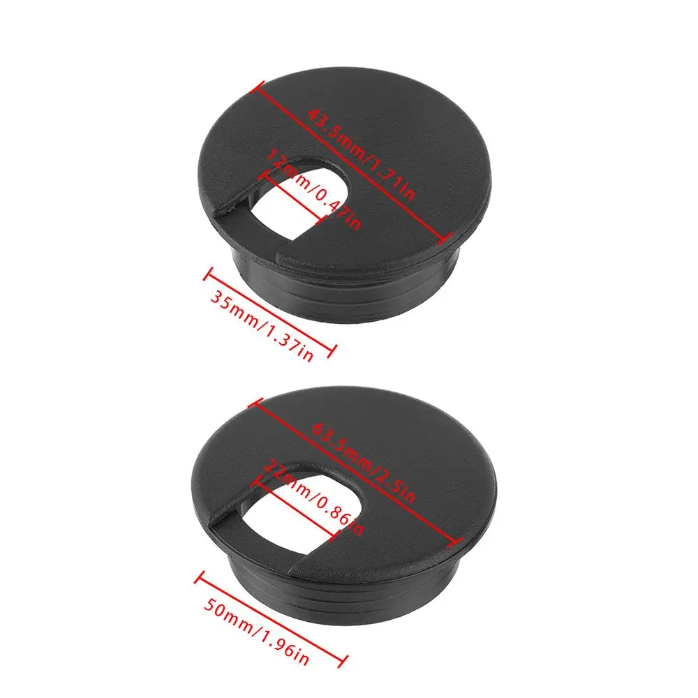 35/50mm Tidy Buckle Line Office Organizer Wire Hole Cover Desk Table Cable Fastener Computer Grommet Line Box