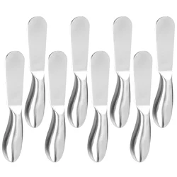 Leeseph Stainless Steel Spreader Knife Set for Cheese, Butter, and Spreads (Set of 8)