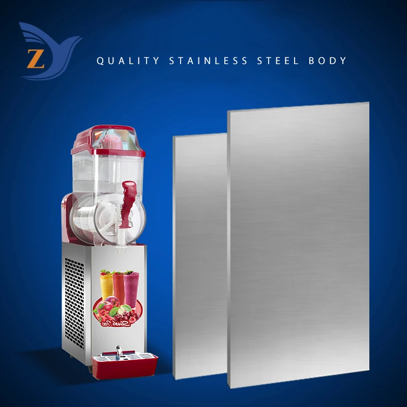 Slush machine 12L Commercial Single Cylinder Stainless Steel Milk Tea Juice Smoothie Refrigerated Temperature Control Adjustable