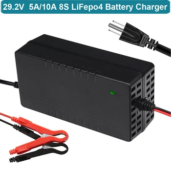전기 자전거 골프 카트, 다리미 인산염 배터리 충전기, 24 V, 29.2V, 5A, 10A, LiFePO4, 24 볼트, 8S Ebike