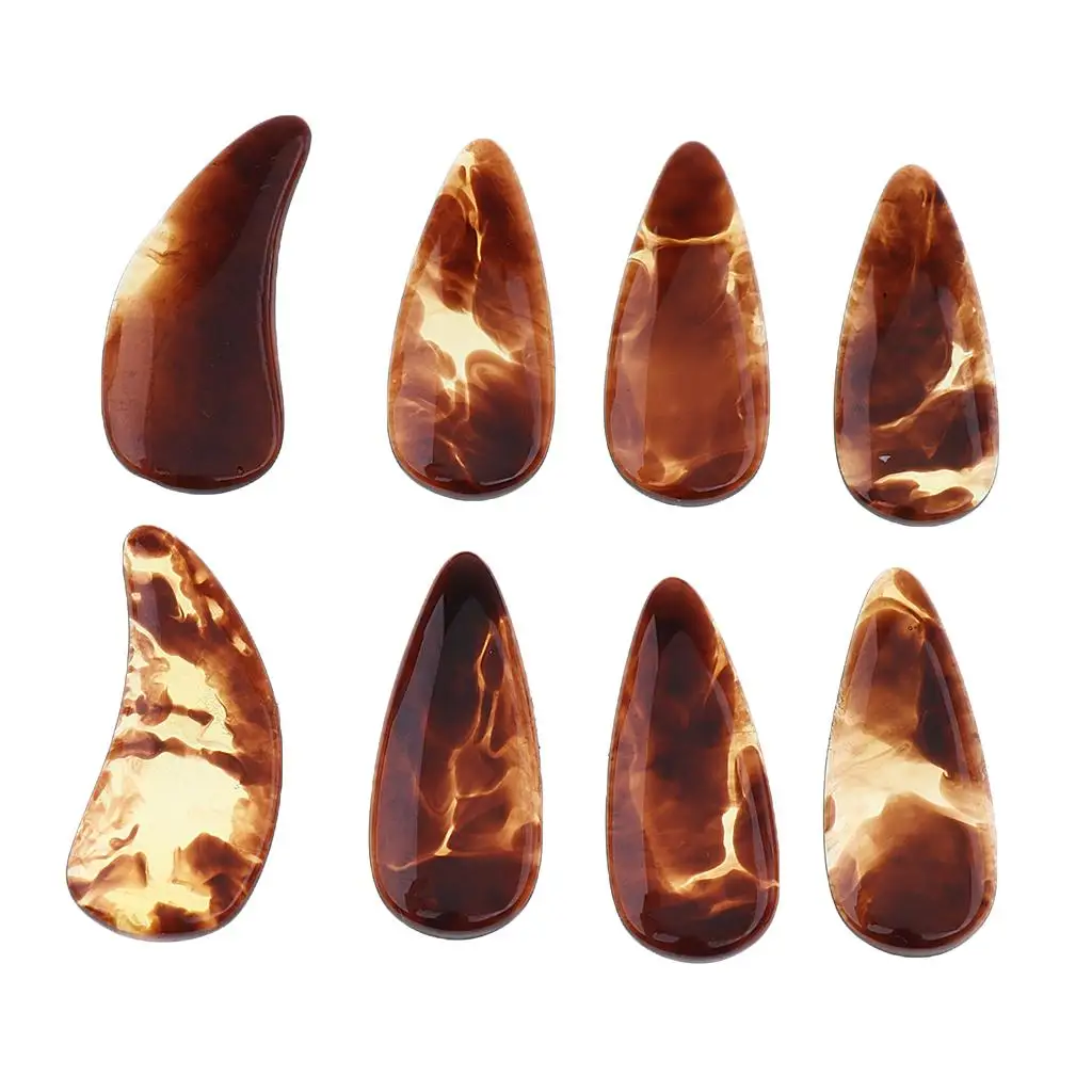 Premium Finger Picks Set for Chinese Zither Instrument with Storage Case-8 Pieces