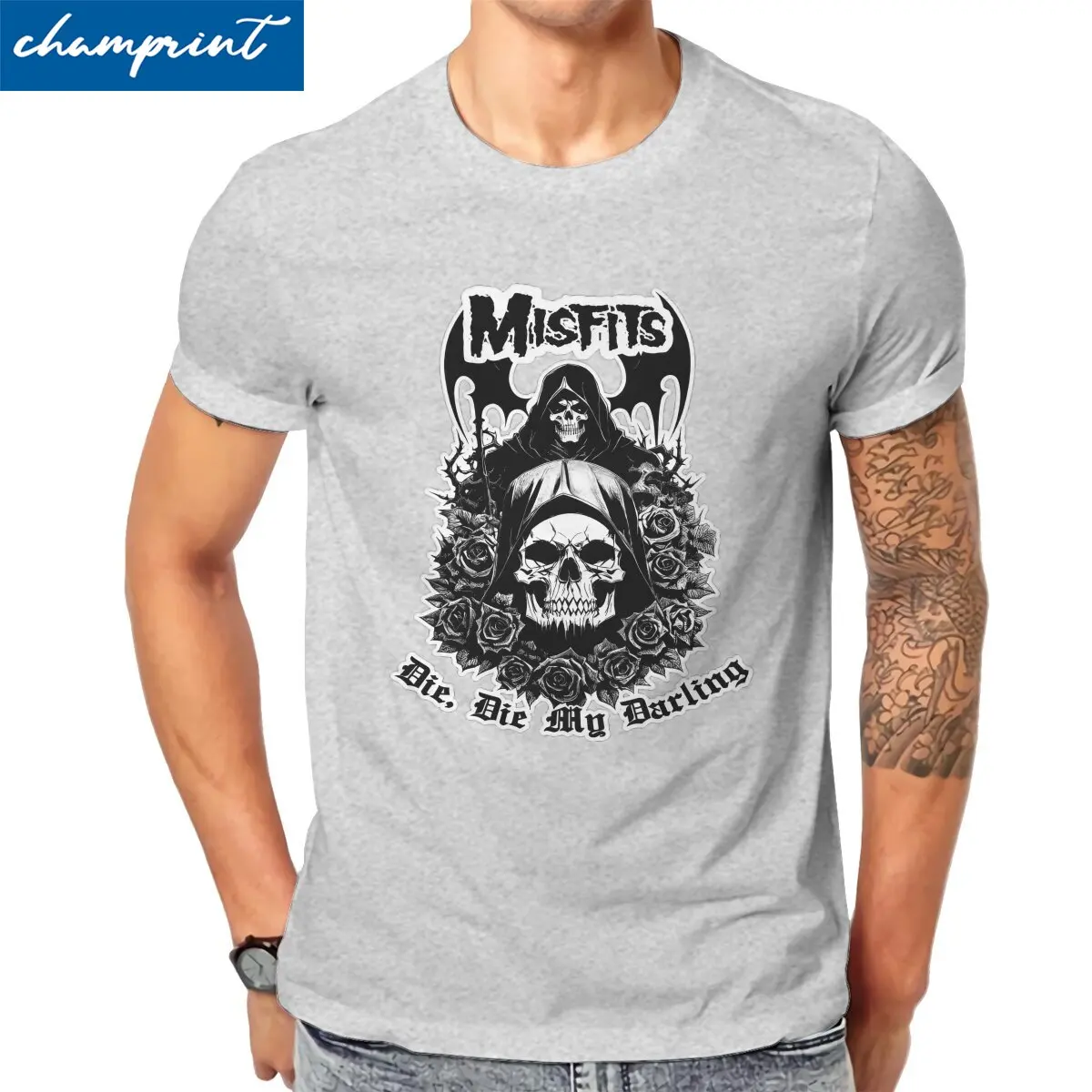 

Футболка Misfits мужская с коротким рукавом, тенниска из чистого хлопка, забавная майка с круглым вырезом, подарок на день рождения
