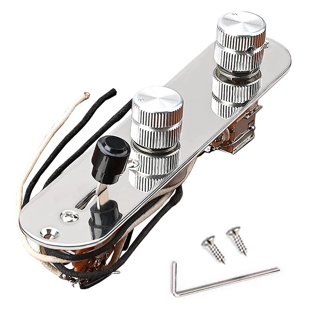 

Prewired Guitar Control Plate Assembly,Loaded 3 Way Blade Switch Push Pull Potentiometer Excellent CTS Pot Speed