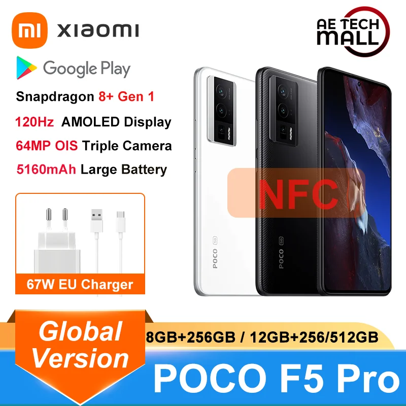 Global Version POCO F5 Pro 256GB/512GB Snapdragon 8+ Gen 1 WQHD+ 120Hz  AMOLED DotDisplay 30W Wireless Fast Charging 64MP NFC 5G - AliExpress