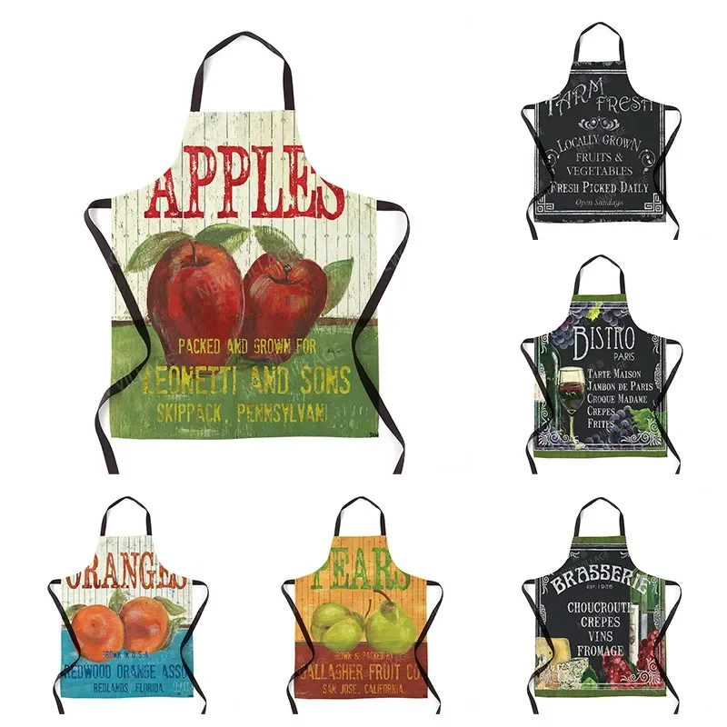 

Эстетичный женский кухонный фартук, Детский водонепроницаемый фартук для официанток, оригинальный маслостойкий и грязеотталкивающий модный фартук в стиле ретро