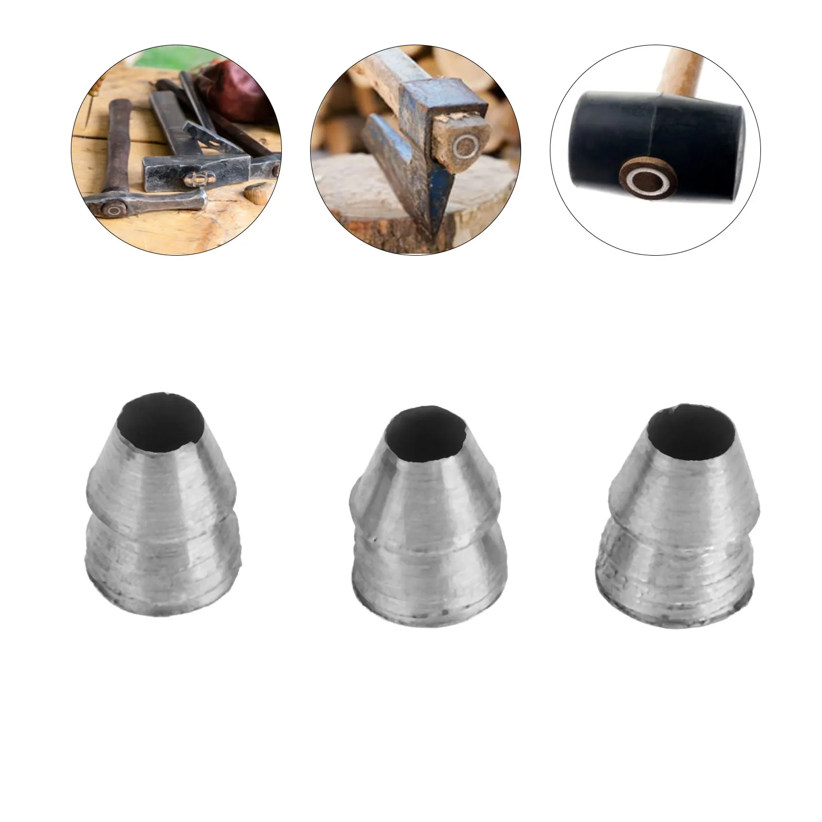 20pcs Safety Round Handle Wedges Steel Hammer Handle Splitting Wedge Set for Axe Claw Hammer Sledge Hammer Handle Wedge Kit 5