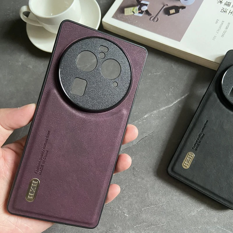 OPPO Find X6 Pro Realme GT5 11 Plus C53 Reno 10 8T 케이스용 마그네틱 가죽 무광 소프트 풀 카메라 보호 커버 쉘