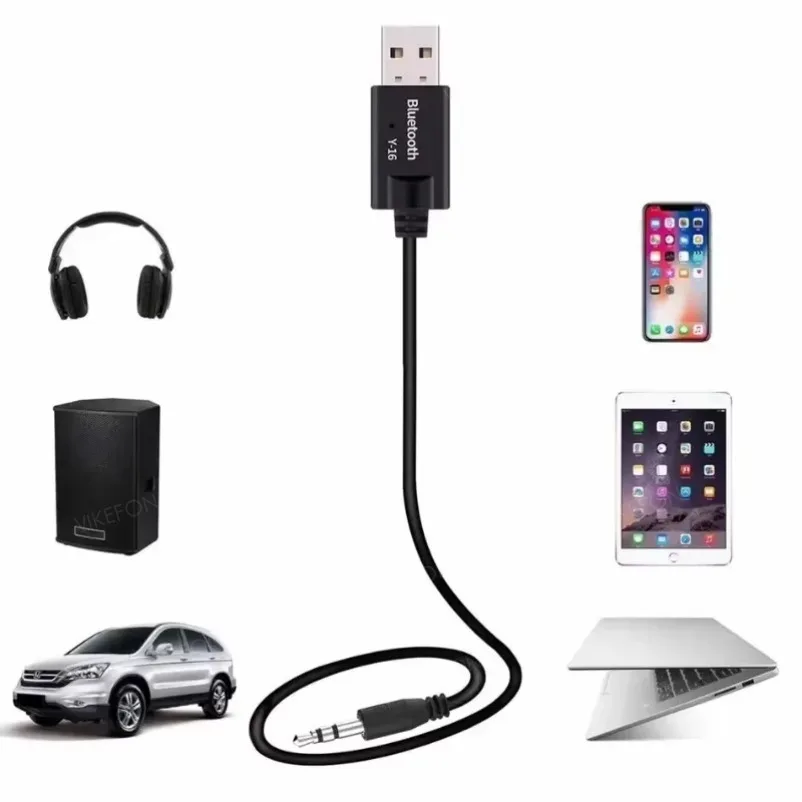 Bluetooth Adapter Wireless Audio Adapter Bluetooth 5.0 Receiver Car Kit 3.5MM 3.5 Jack AUX Auto Stereo Music USB Dongle for Car Speaker Amplifier