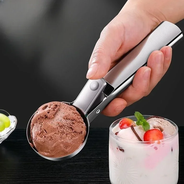 Stainless Steel Ice Cream Scoops Watermelon Fruit Spoon Ice Cream Ball Makers Fruit Ball Maker Summer Kitchen Tools ice cream scoop