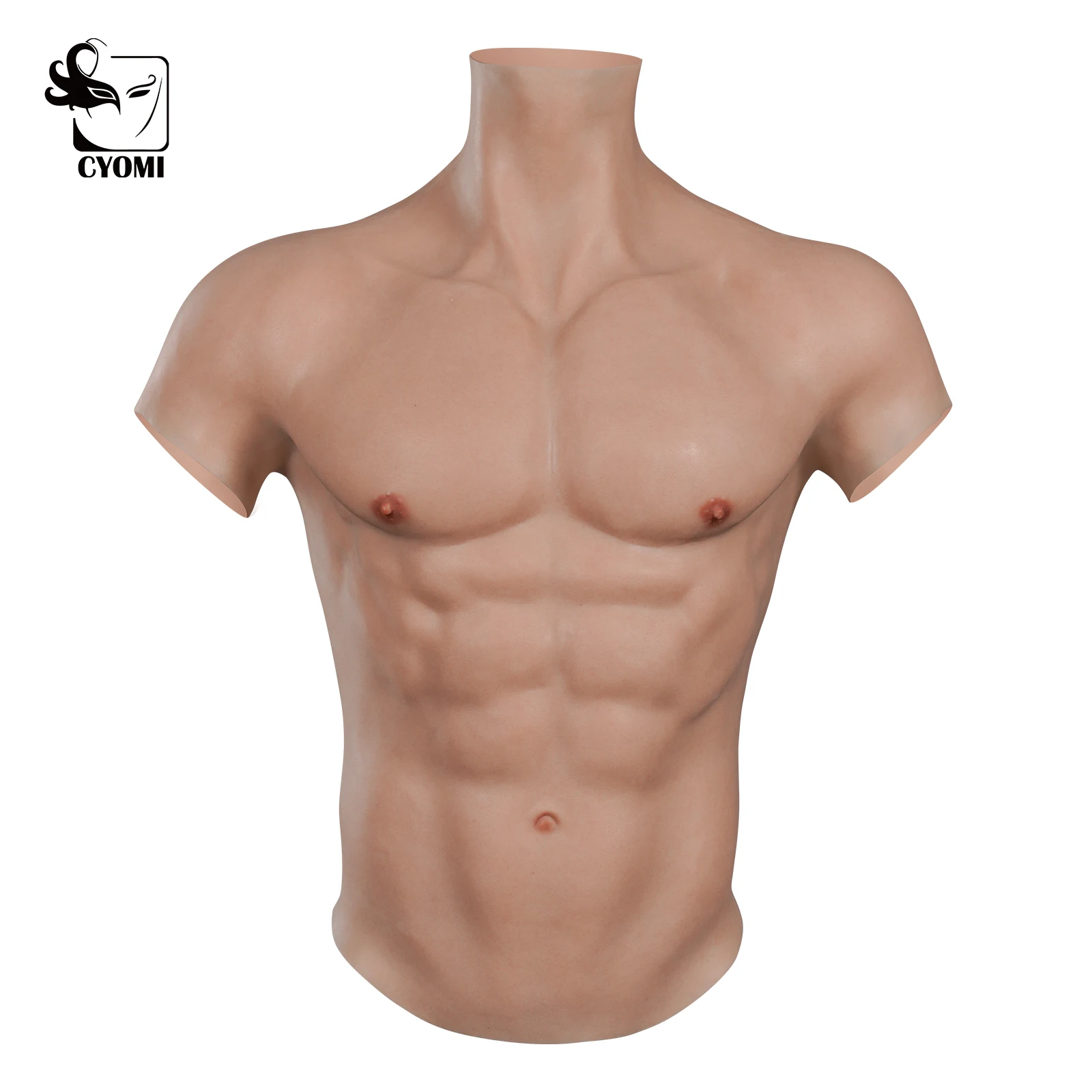CYOMIHandmadeRealisticSiliconeMusclesCosplayCostumesFakeChestForManFakeAbsCover