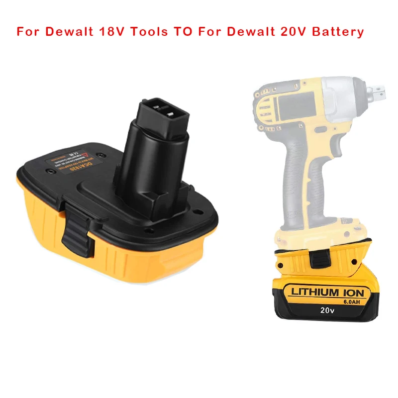 Pro dewalt 18V nástroje převést pro dewalt 20V as i lay dying baterie DCA1820 baterie adaptér práce pro dewalt maxi dcb200 dcb201 dcb203