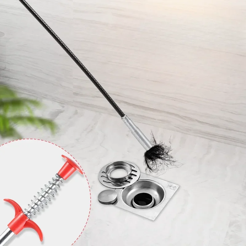 60cm Spring Pipe Dredging Sewer Tools Hair Dredging Drain Cleaner Sticks Clog Remover Cleaning Tools Household for Kitchen Sink drain cleaner drain cleaning tools pipe cleaning tool pipe cleaner pipe dredging tools pipe dredging tool