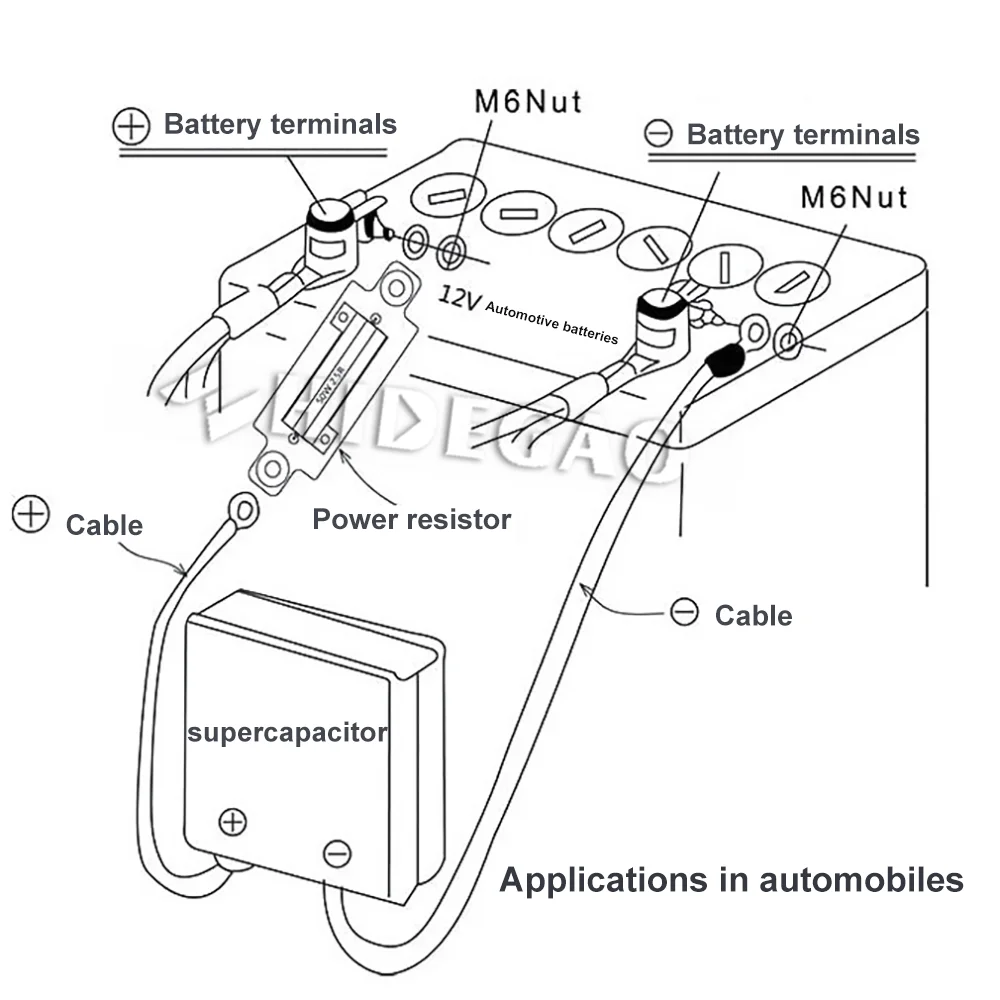 2.7V 500F Car Supercapacitor Fara Capacitor Screw Hole Available Car Capacitor Module 2.7V500F super capacitor