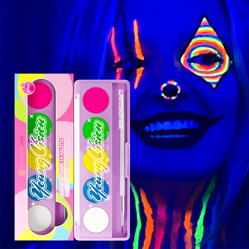 Body Face Painting Kit for Kids Adults 10 Color Face Makeup Palette with Brush Halloween Carnival Artist Cosplay Art Party