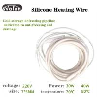 Fil de chauffage de dégivrage pour l'entreposage au froid indispensable, doublure de proximité d'eau, dégivreur, 220V,30W, 1.5m-20m, 45W-540W, 7x5mm -60C à 200C 1