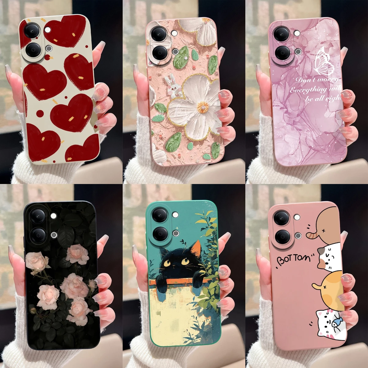 Oil Painting Flower Shockproof Camera Protection Case - Unique Shell