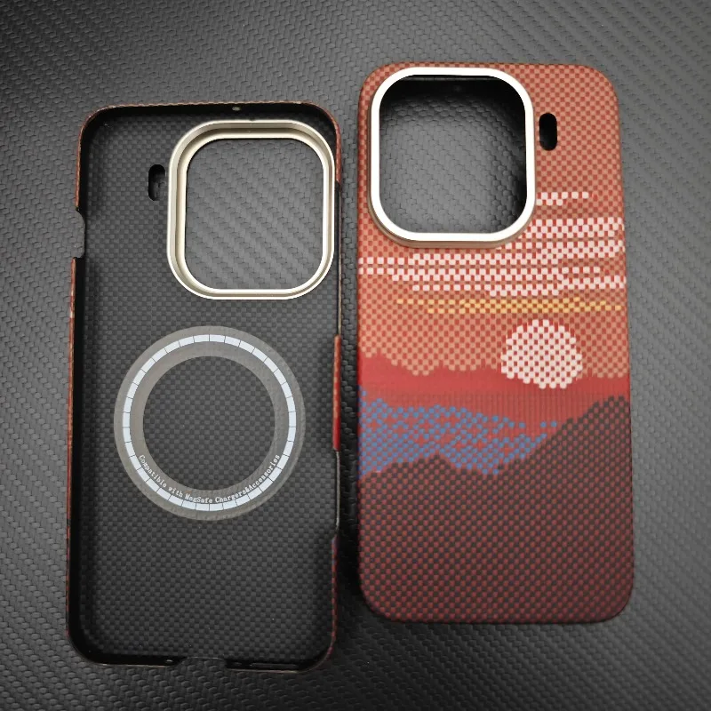 Magnetic Aramid Carbon Fiber Phone Case with Magsafe Compatibility