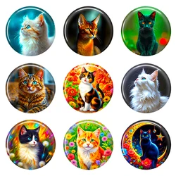 DIY Round Glass Cabochon Set for Handmade Photo Crafts - Assorted Sizes (32326 - 32335)