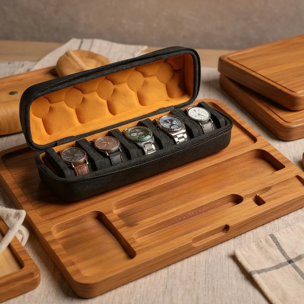 حافظة سفر بفتحة 1/2/3/5/6/10، لفة ساعة صلبة، حقيبة...