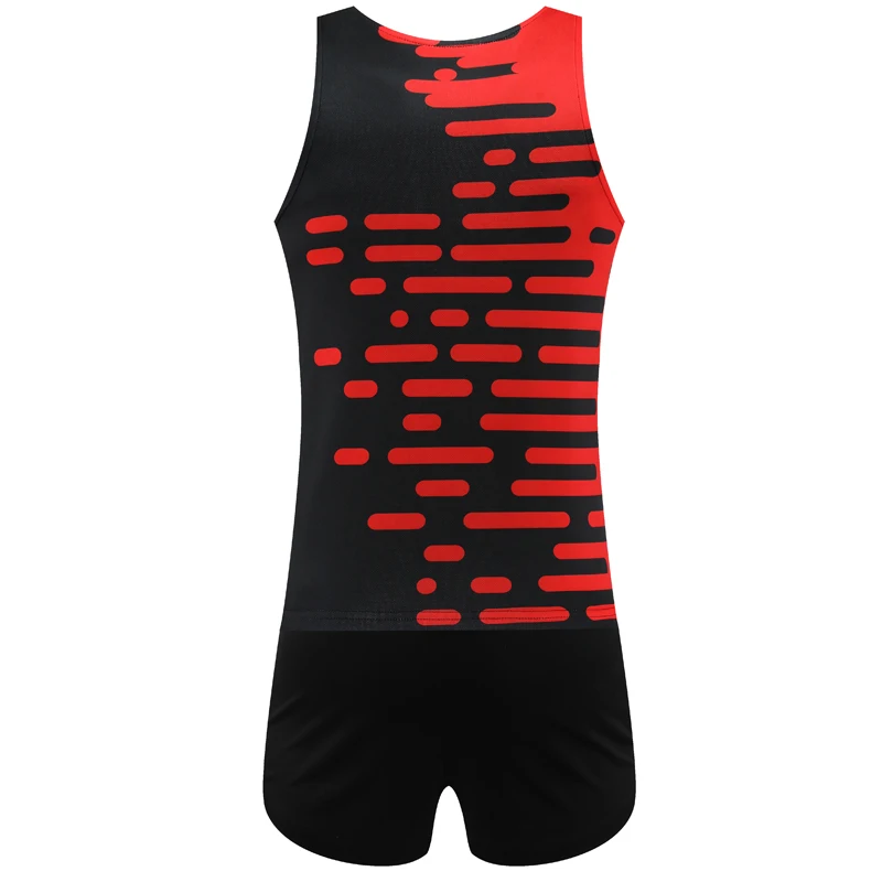 Men Marathon Track And Field Sets Sportswear Tank Top Running Vest Shorts Quick Dry Breathable Tracksuit Sportwear Training Sets 4